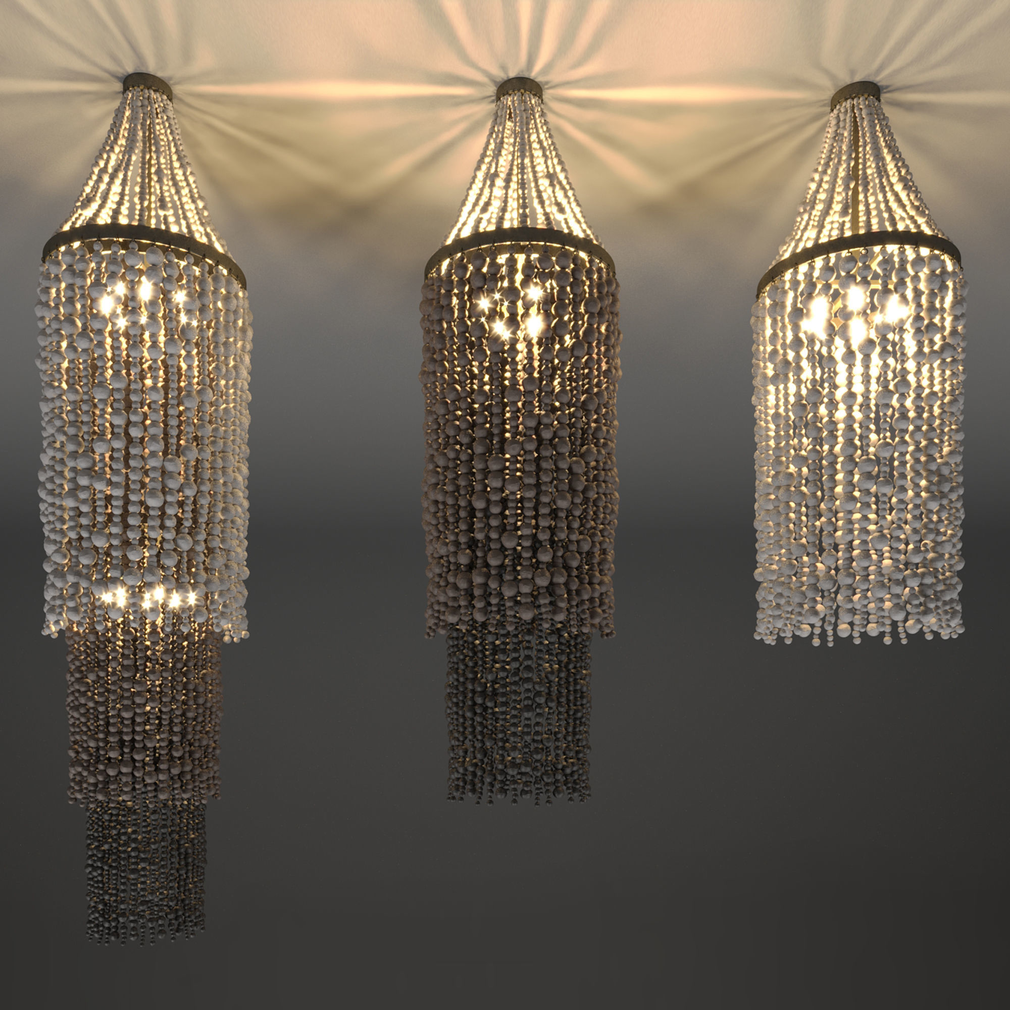 Beaded clay pendant 3D model_2