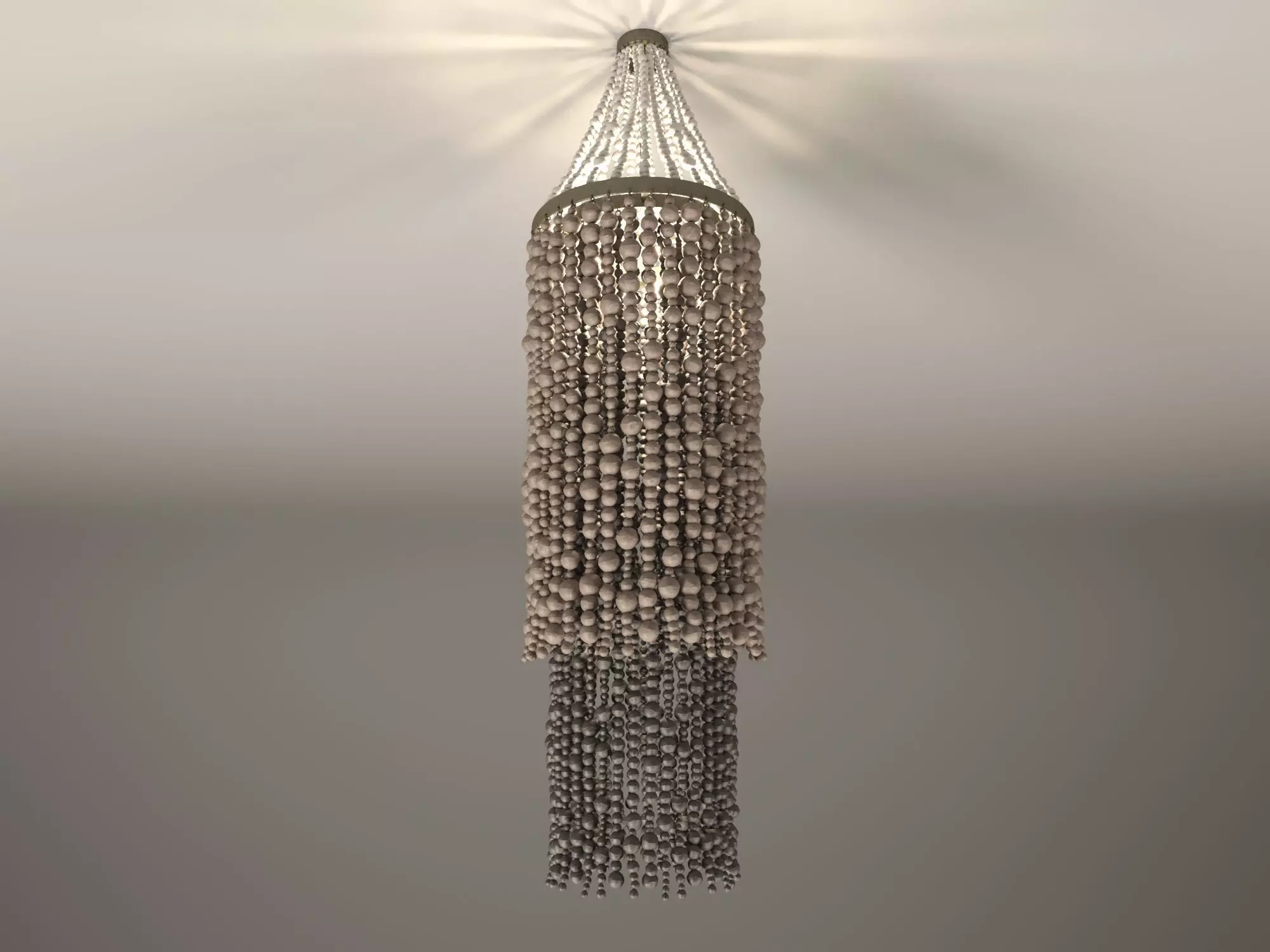 Beaded clay pendant 3D model_0