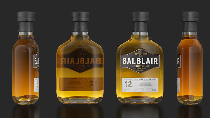 Balblair Single Malt Scotch Whisky Bottle 3D model 3