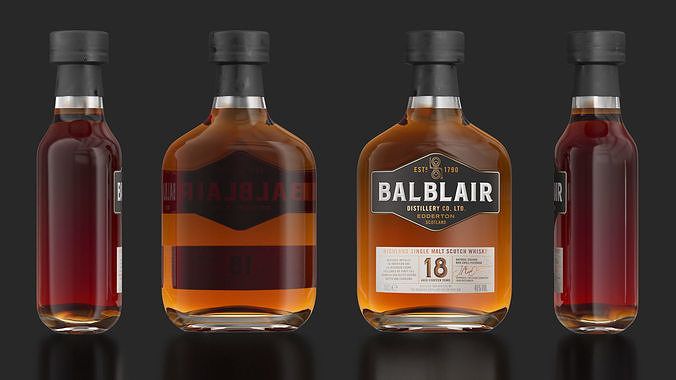 Balblair Single Malt Scotch Whisky Bottle 3D model 5