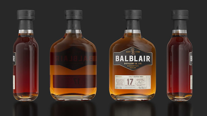 Balblair Single Malt Scotch Whisky Bottle 3D model 4