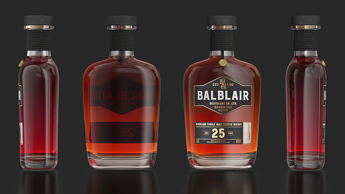 Balblair Single Malt Scotch Whisky Bottle 3D model 7