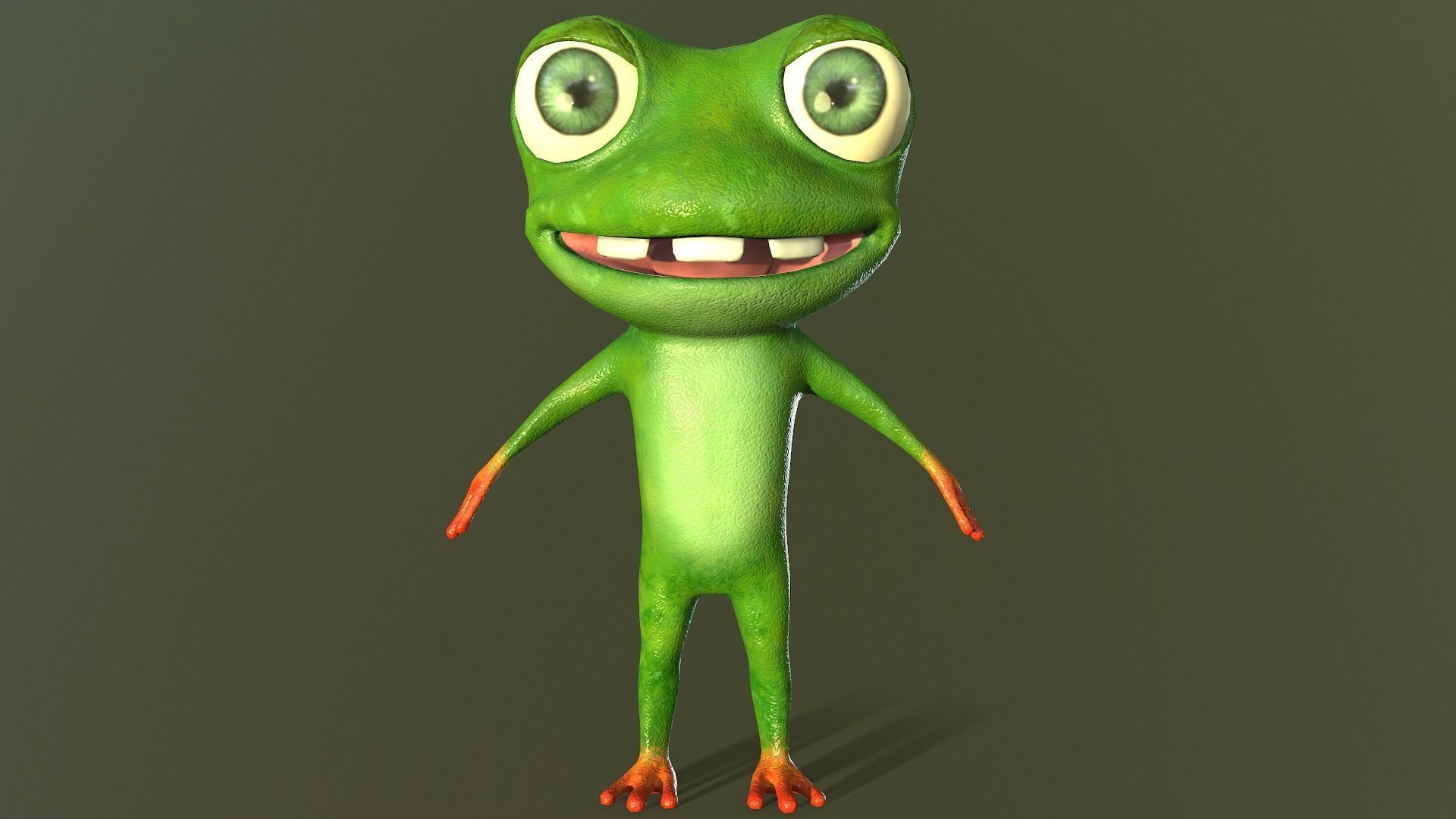 Mr Cracker Frog Low-poly 3D model_2