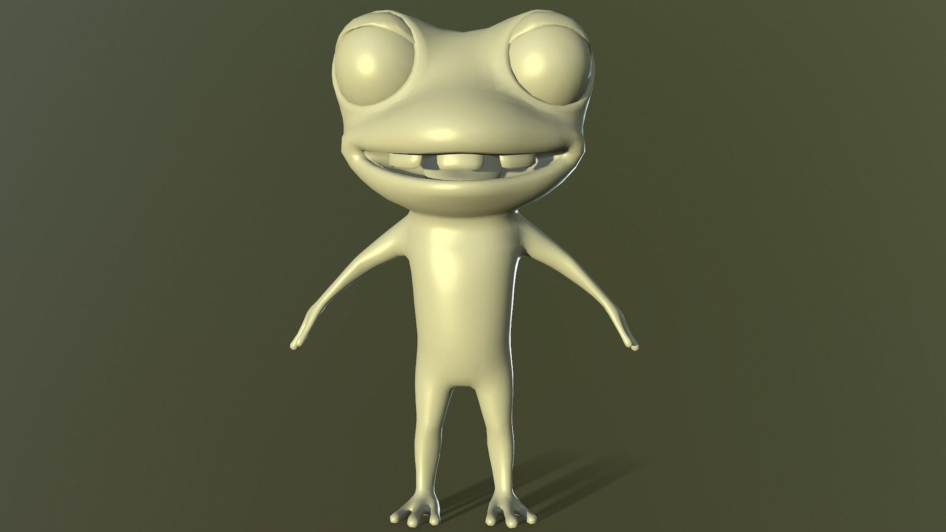 Mr Cracker Frog Low-poly 3D model_3