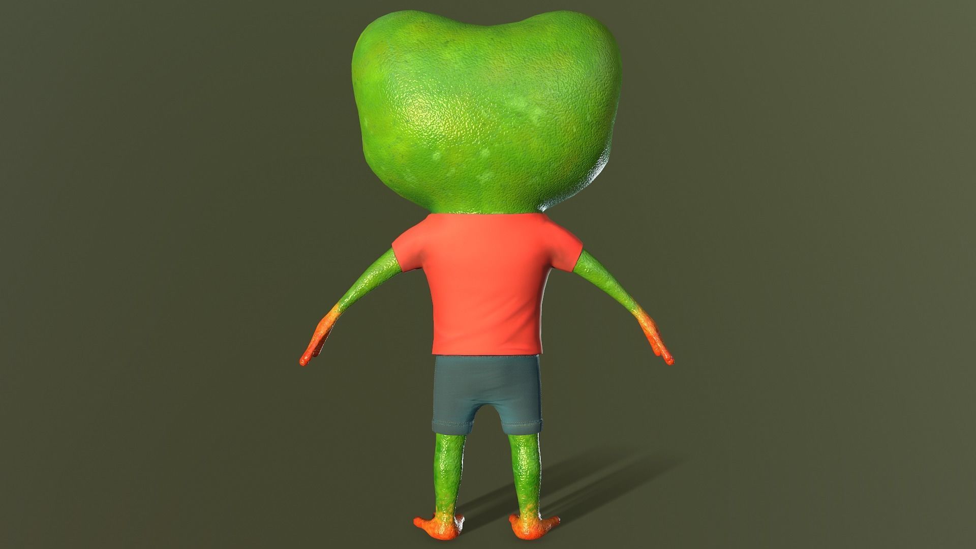 Mr Cracker Frog Low-poly 3D model_8