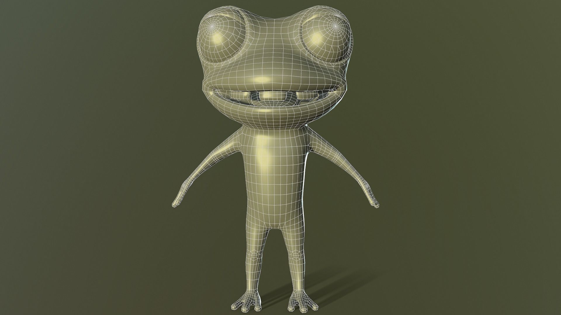 Mr Cracker Frog Low-poly 3D model_4