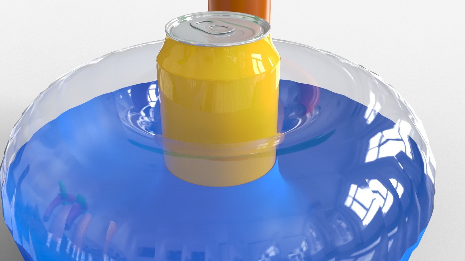 Inflatable Palm Island Drink Holder 3D model_11