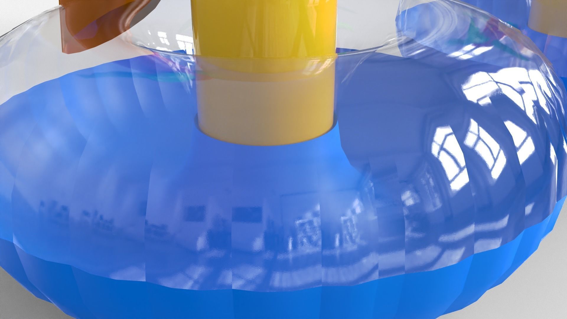 Inflatable Palm Island Drink Holder 3D model_9