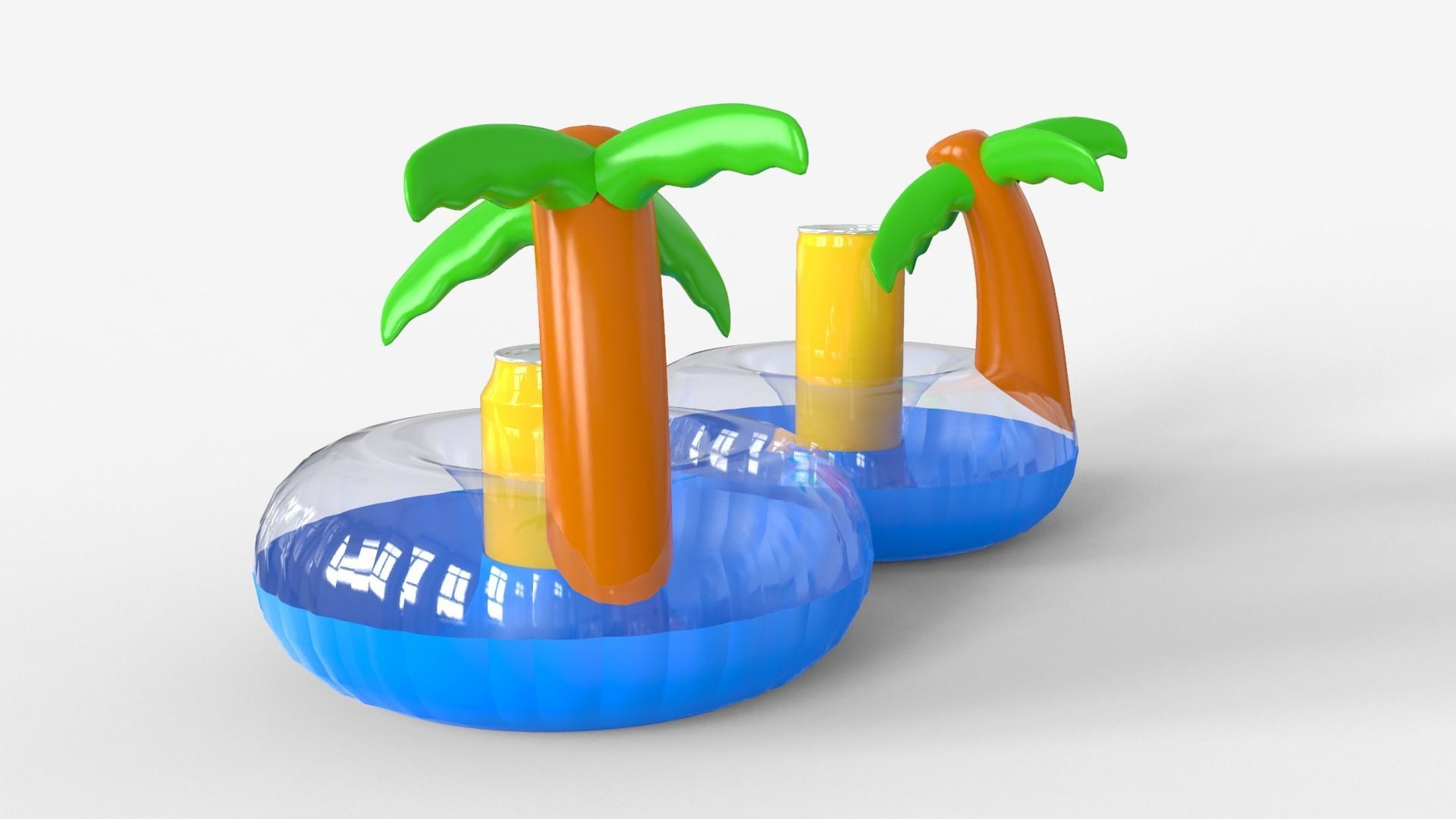 Inflatable Palm Island Drink Holder 3D model_6