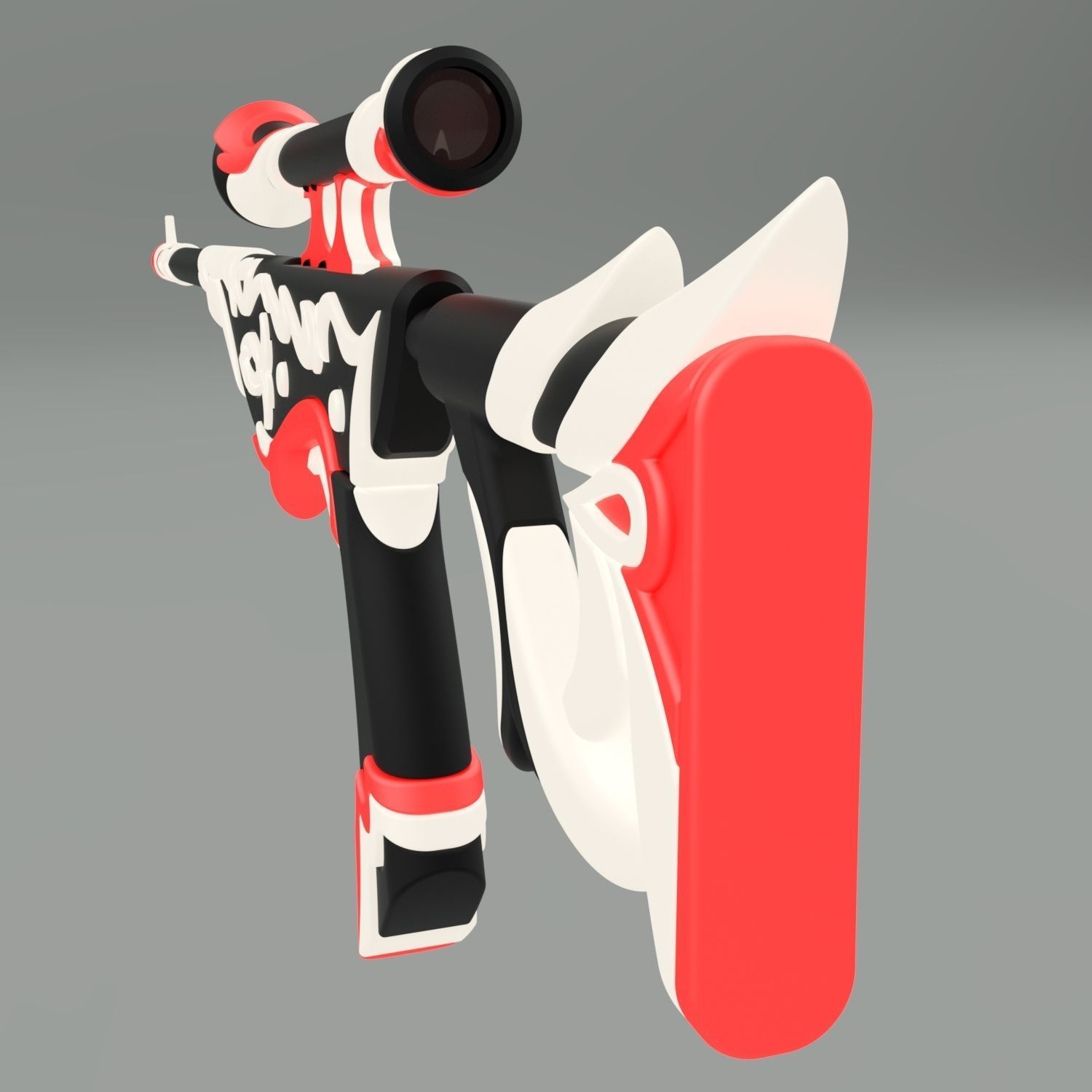 Helluva boss Striker Carmine crafted blessing tip Sniper rifle 3D print model_3