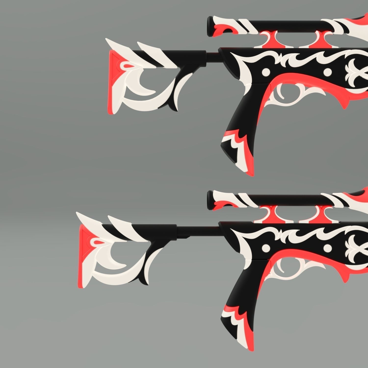 Helluva boss Striker Carmine crafted blessing tip Sniper rifle 3D print model_5