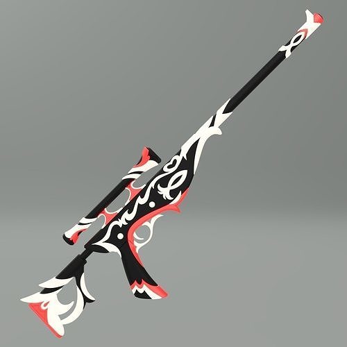 Helluva boss Striker Carmine crafted blessing tip Sniper rifle 3D print model