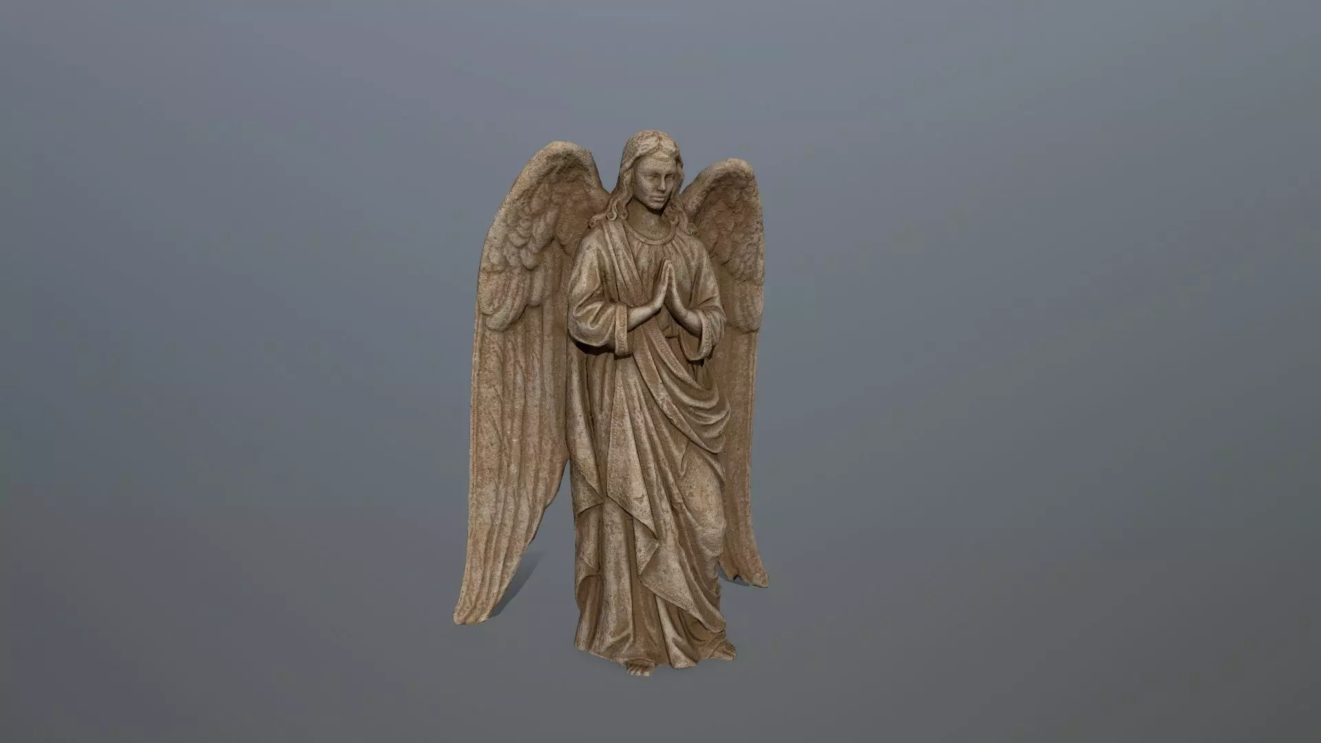 greek statue Low-poly 3D model_0