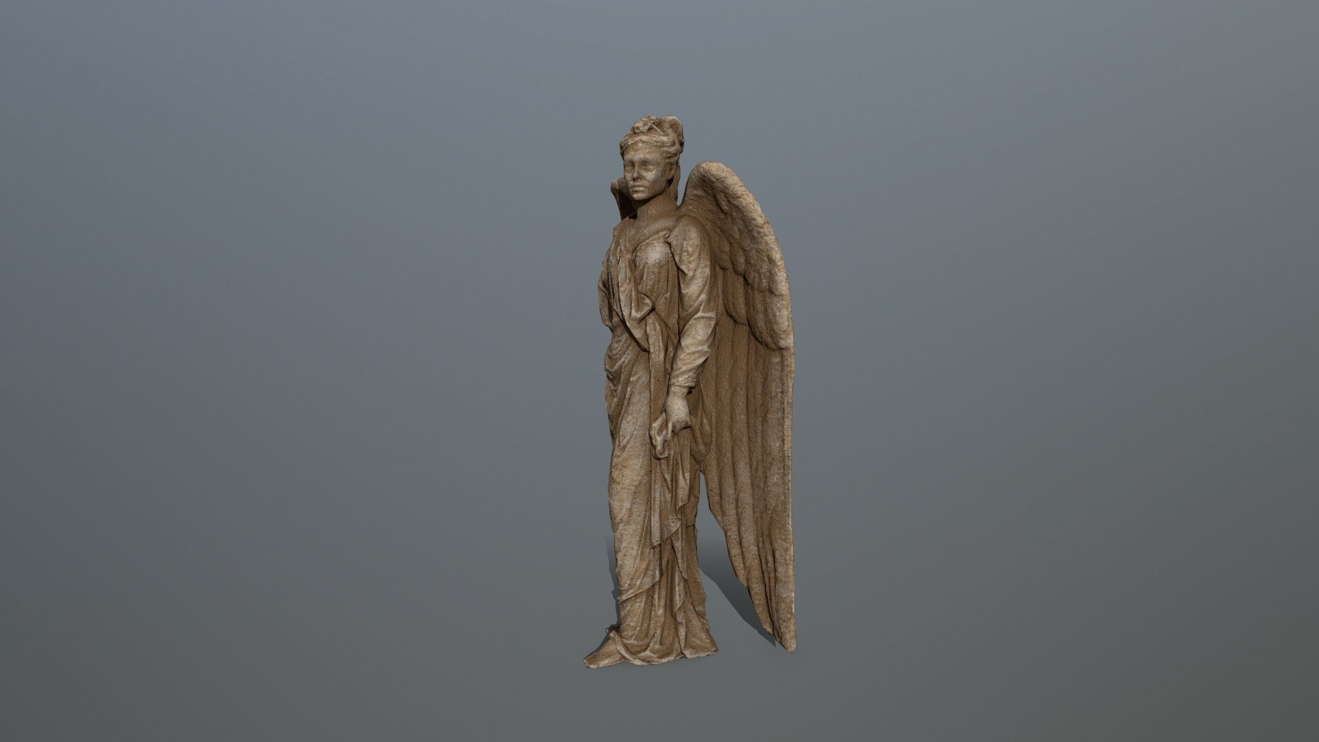 greek statue Low-poly 3D model_5