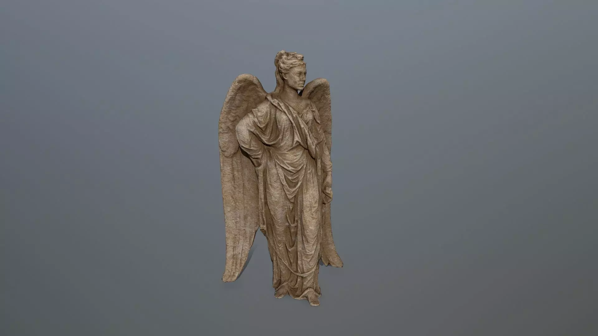 greek statue Low-poly 3D model_0