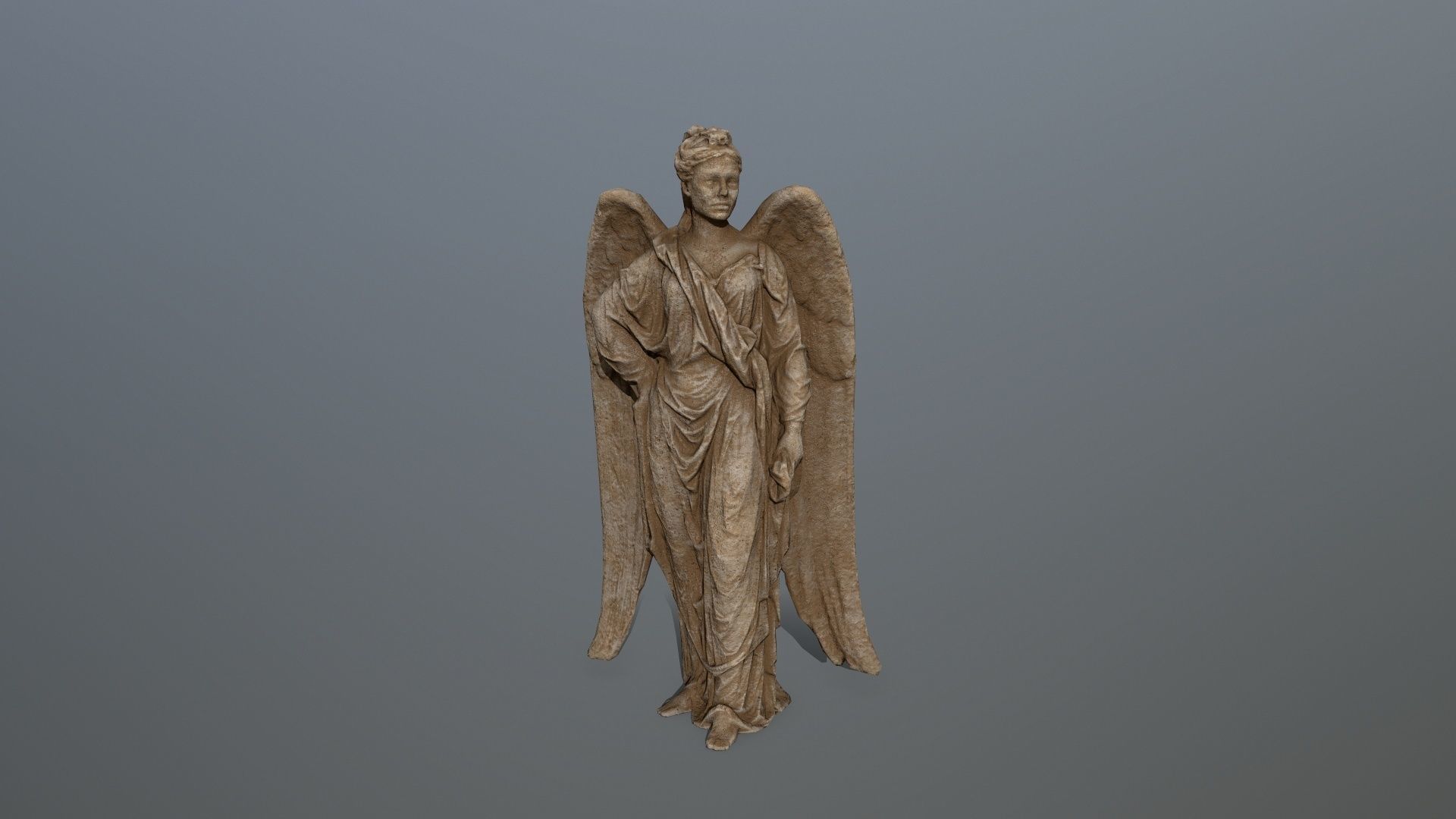 greek statue Low-poly 3D model_6