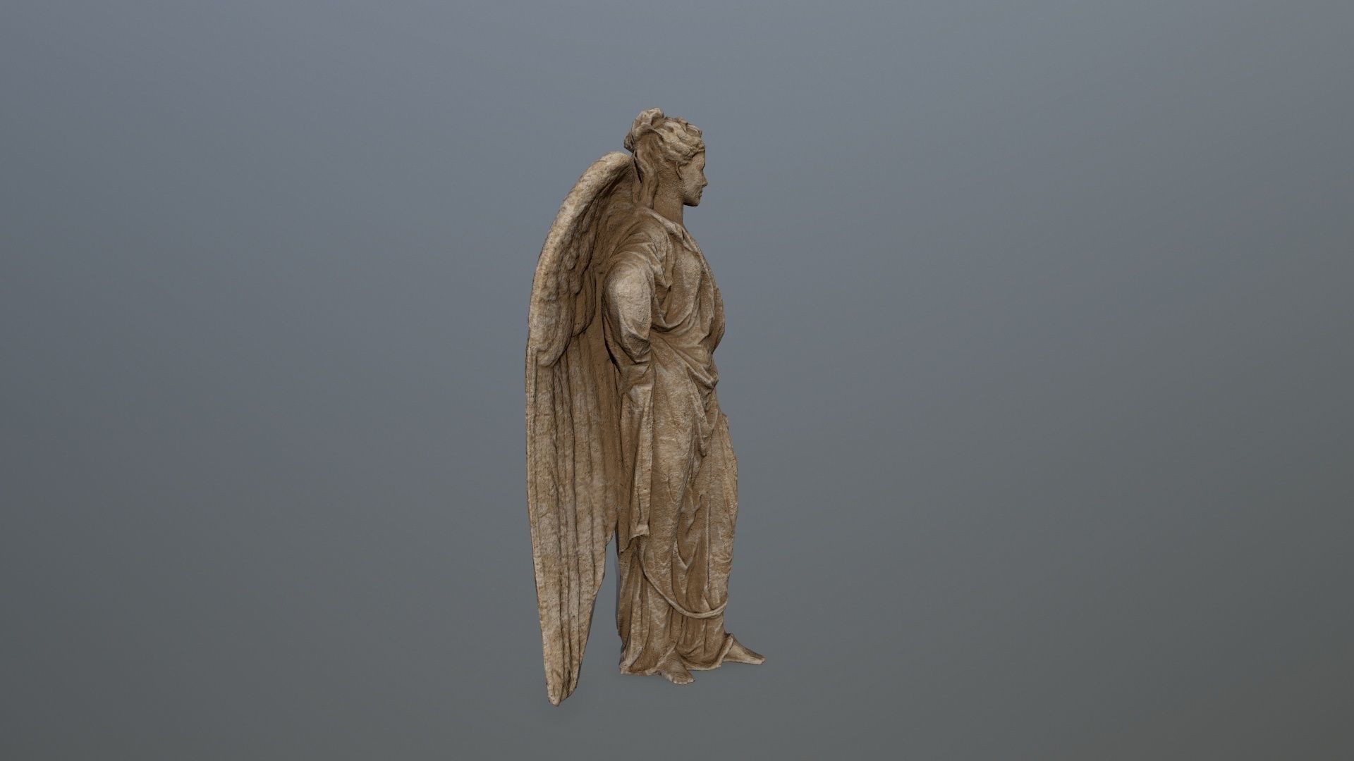 greek statue Low-poly 3D model_1