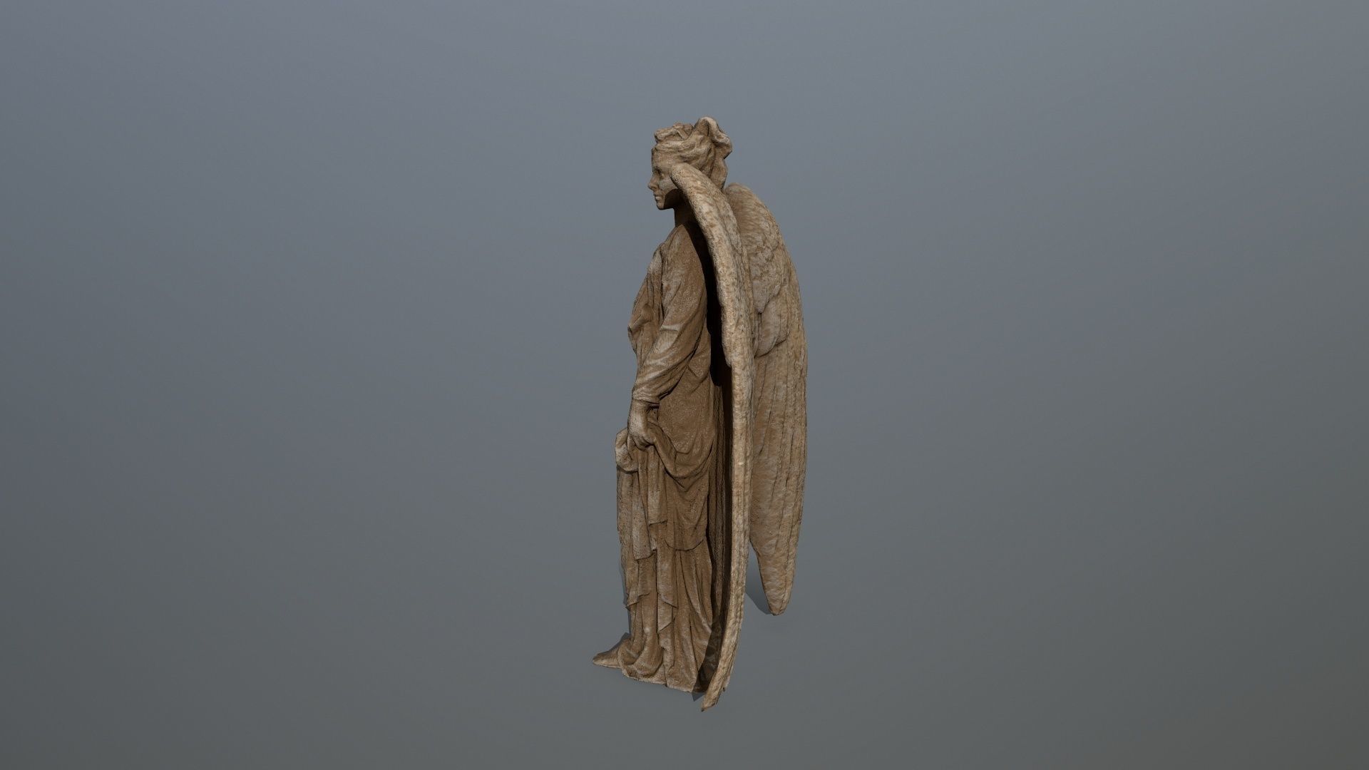 greek statue Low-poly 3D model_4