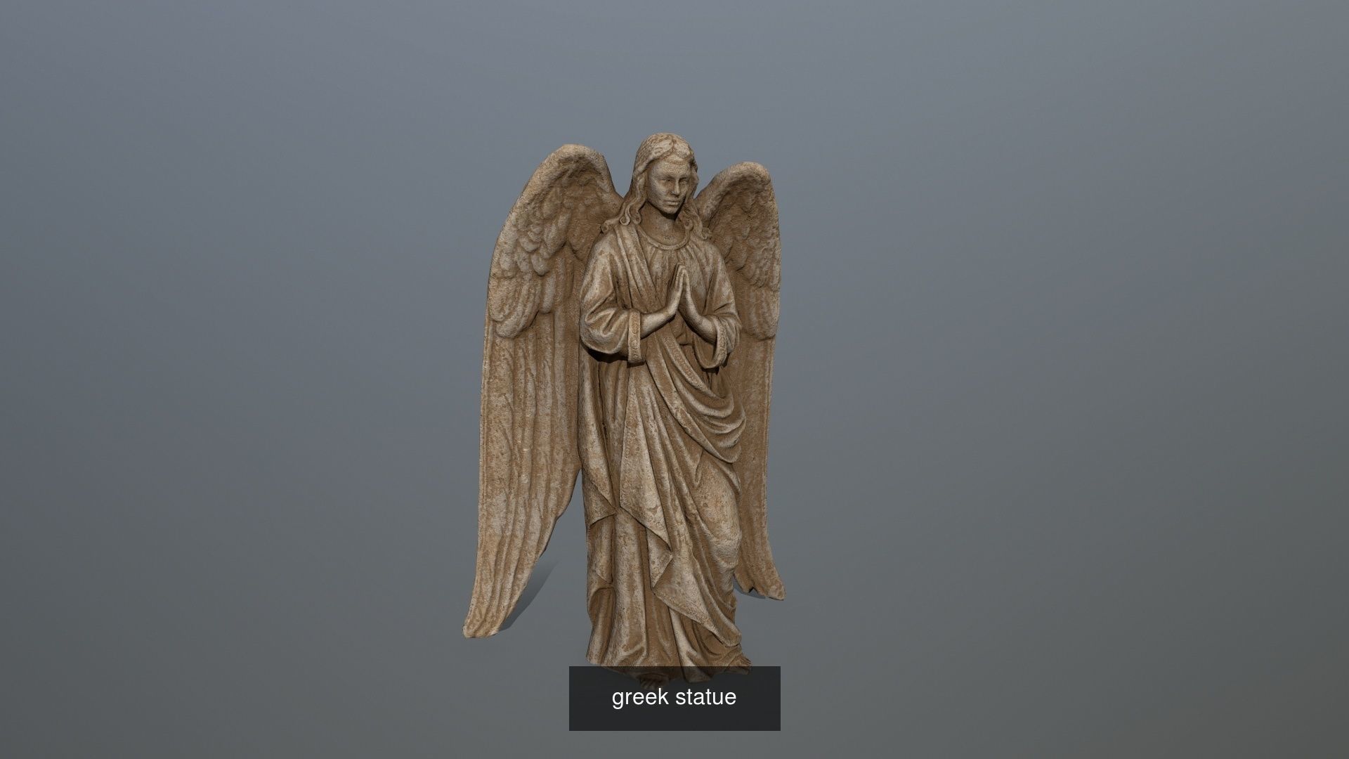 greek angel statue 3D Model Collection_6