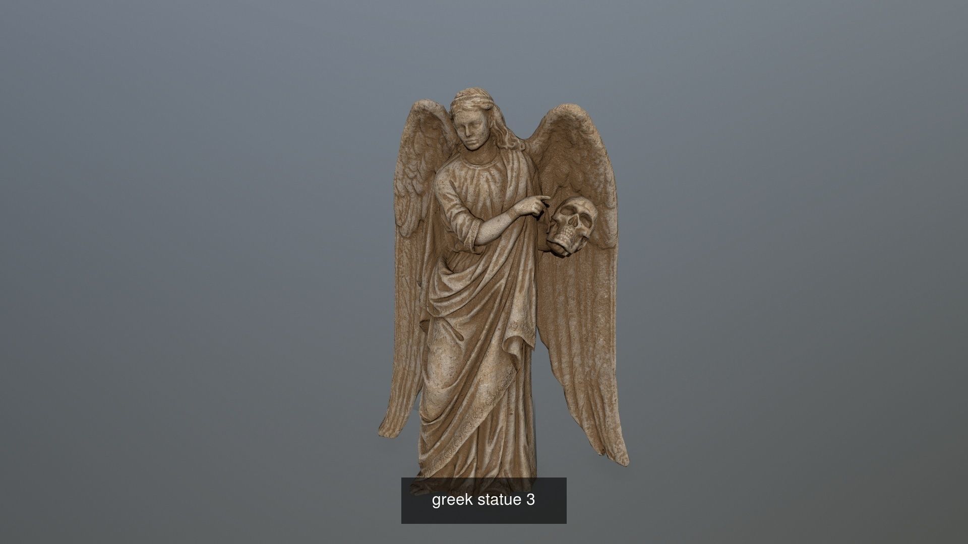 greek angel statue 3D Model Collection_5