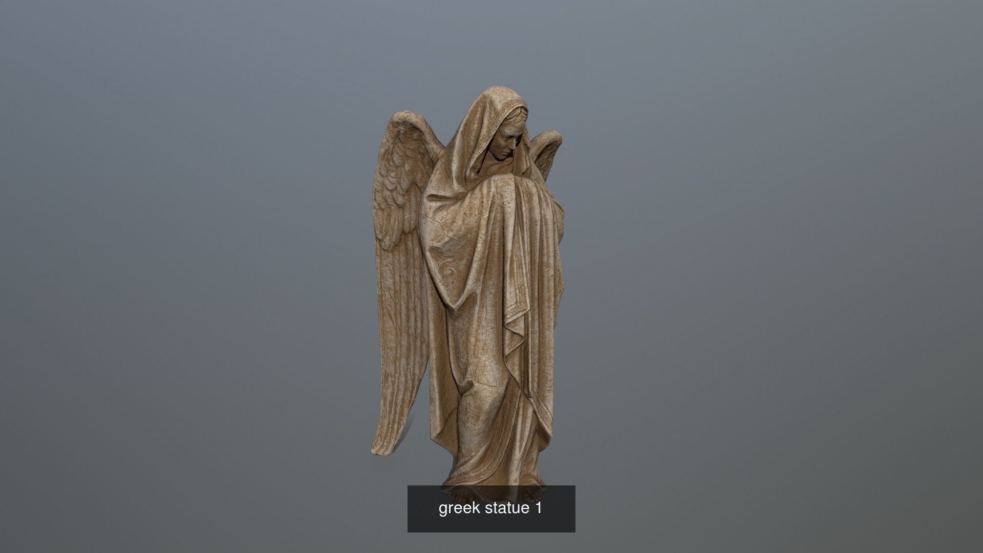 greek angel statue 3D Model Collection_3