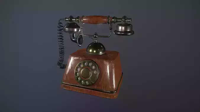 Vintage retro telephone 3D model
