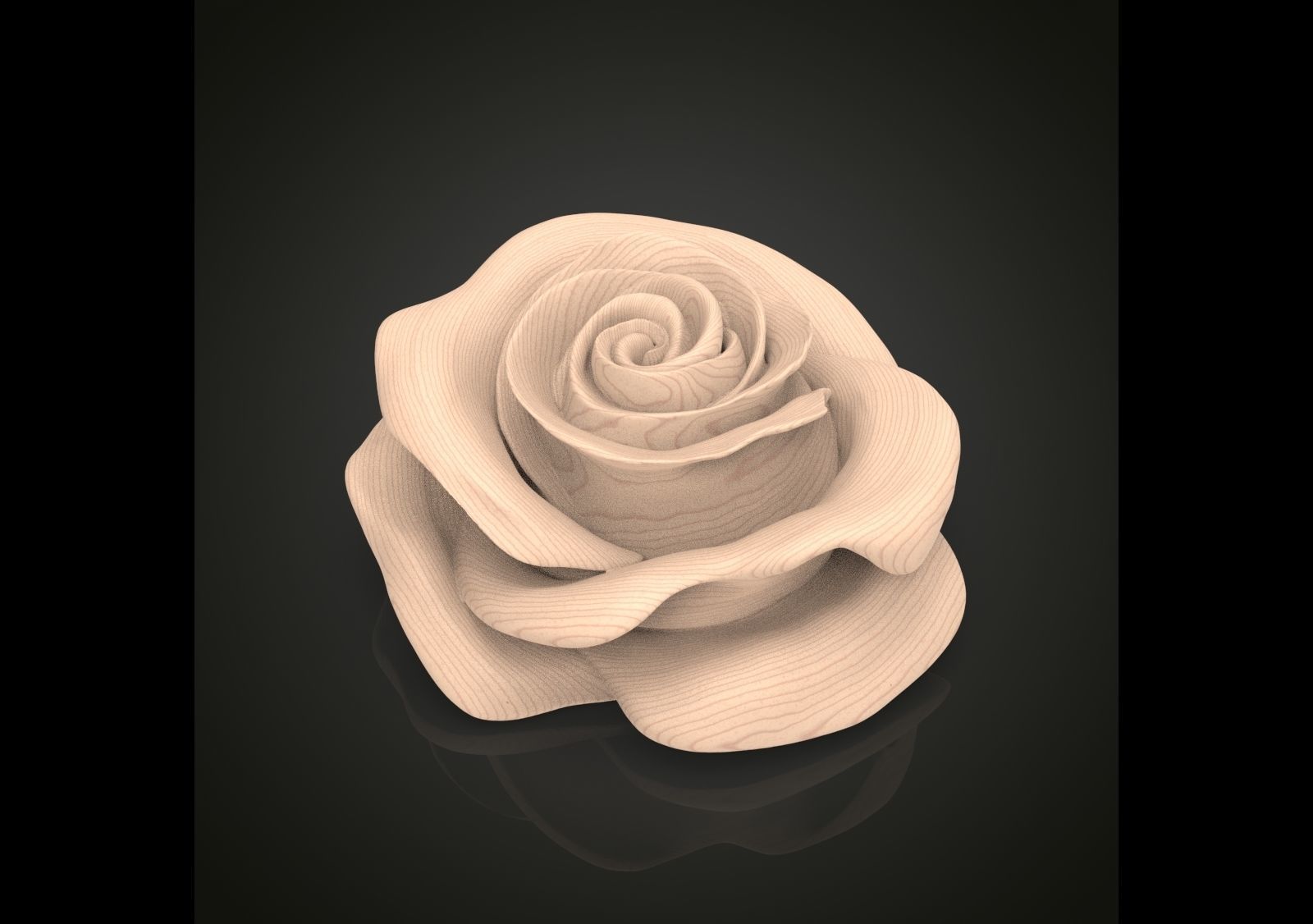 Realistic rose flower 3D print model_4