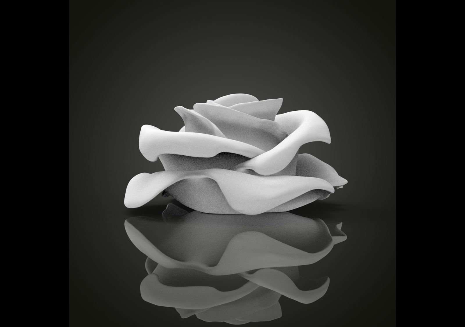 Realistic rose flower 3D print model_5