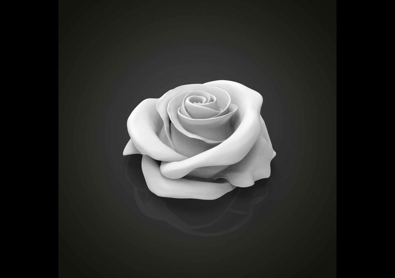 Realistic rose flower 3D print model_2