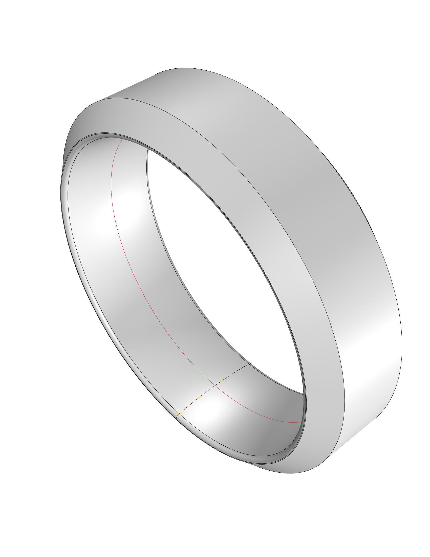 Wedding Band Men 3D print model_2