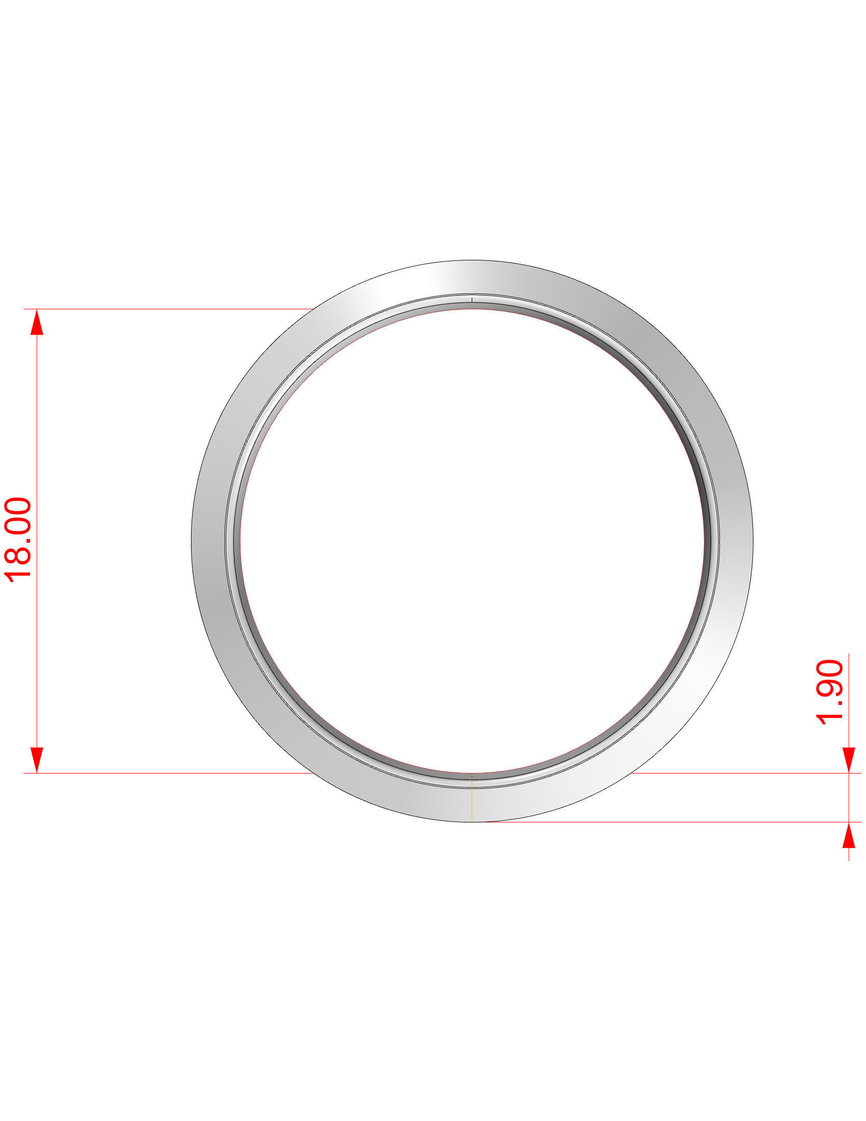 Wedding Band Men 3D print model_4