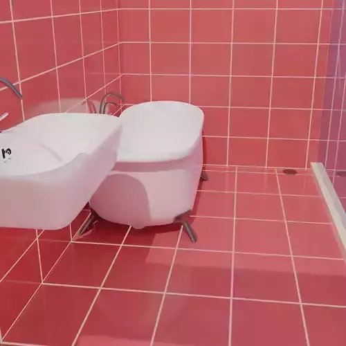 Full Bathroom Scene 3D Model