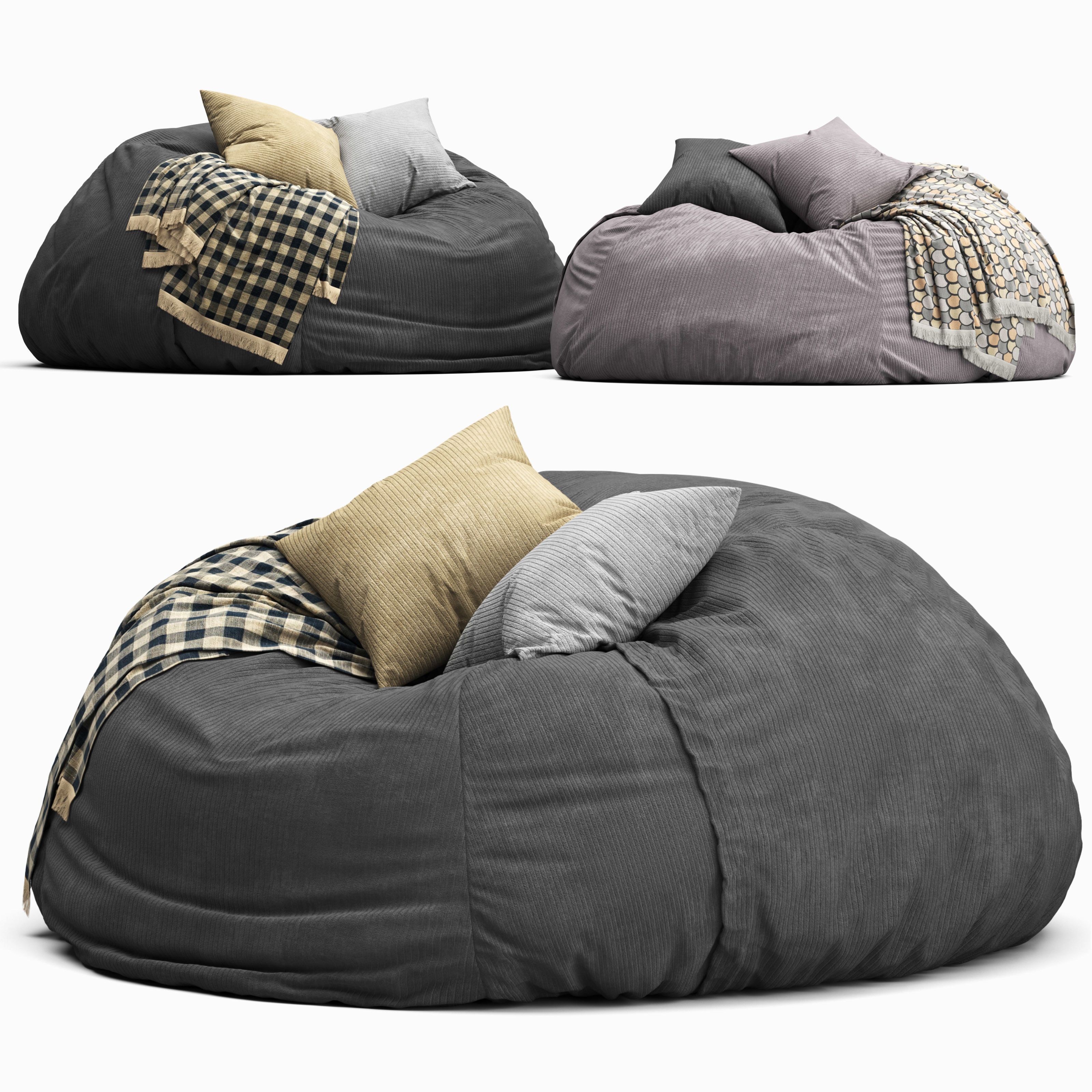 Beanbag Cord  3D model_3