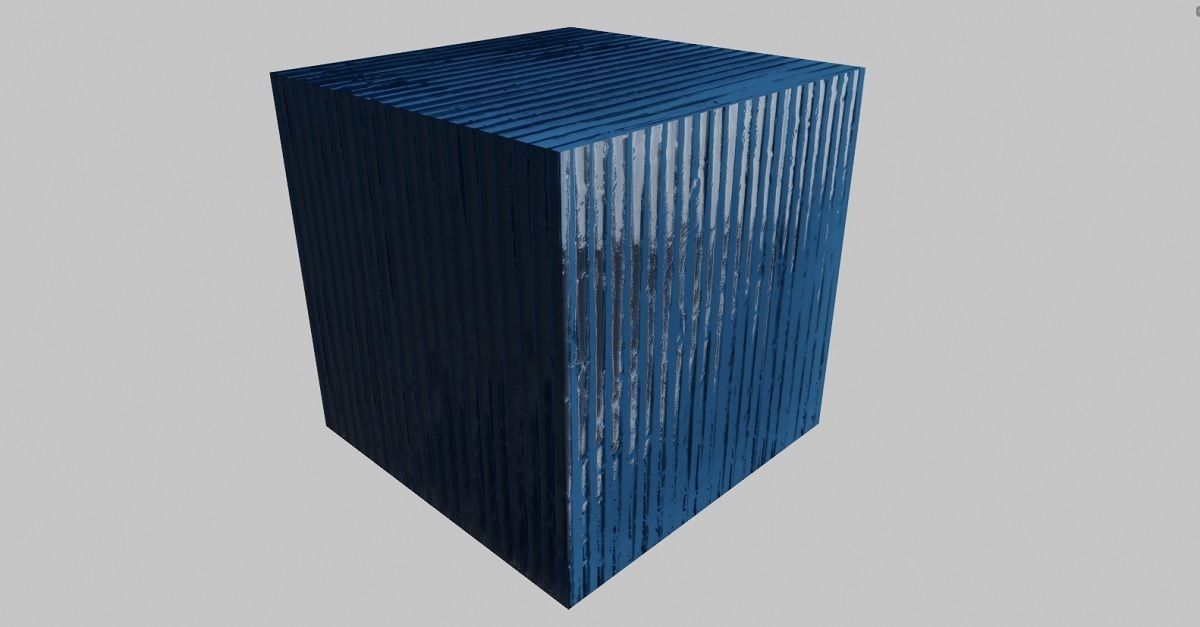 Blue Corrugated Steel PBR Texture Texture_3