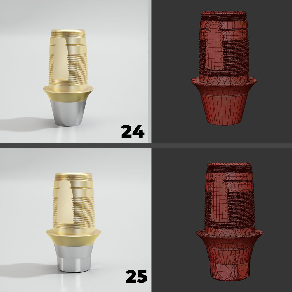 39 Titanium bases for dental implants 3D model_13