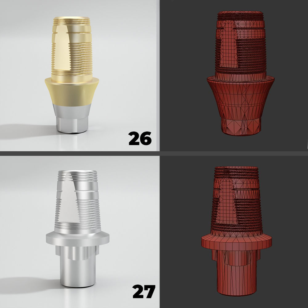 39 Titanium bases for dental implants 3D model_14
