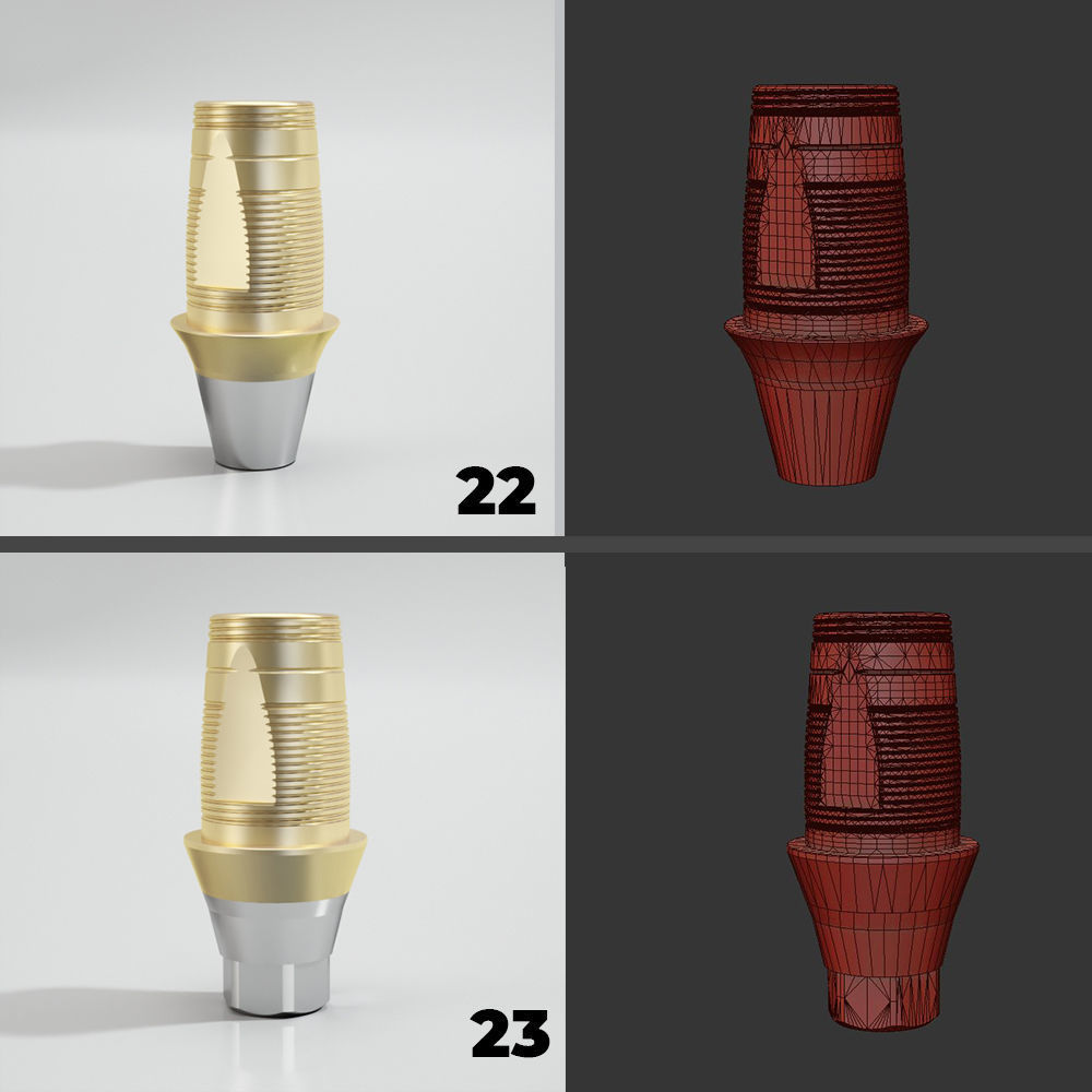39 Titanium bases for dental implants 3D model_12