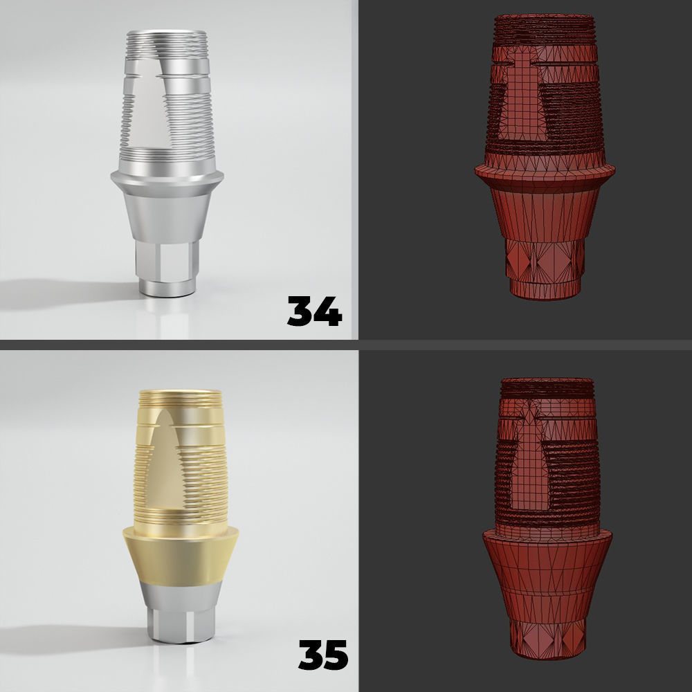 39 Titanium bases for dental implants 3D model_18