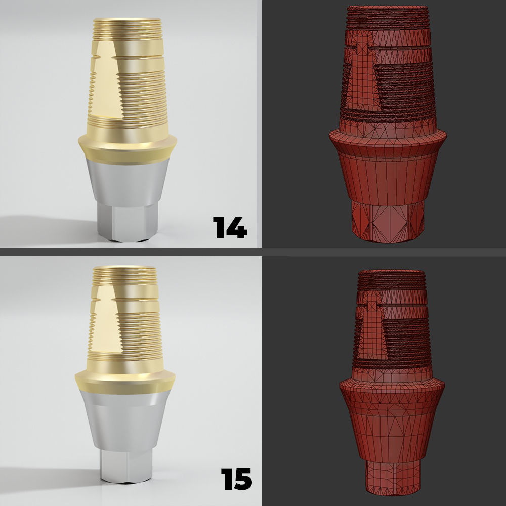 39 Titanium bases for dental implants 3D model_8