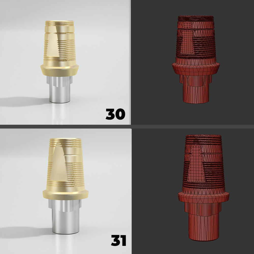 39 Titanium bases for dental implants 3D model_16