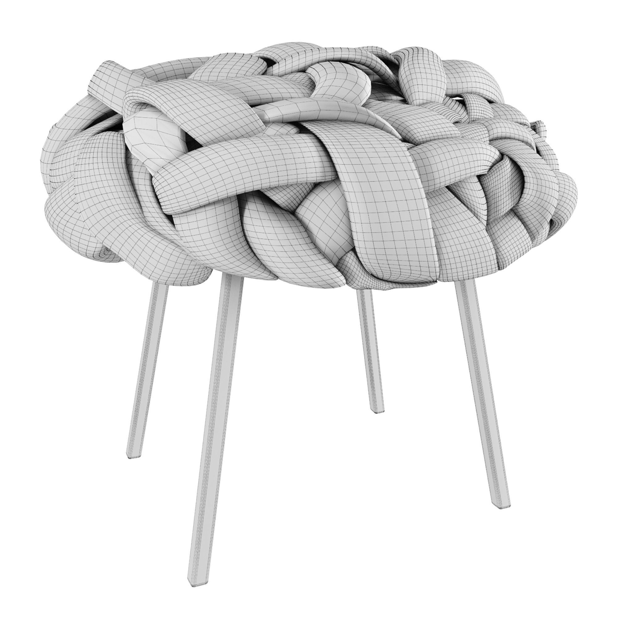 Pouf cloud 3D model_5