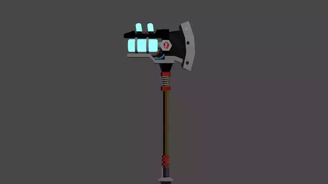 Si-Fi Warhammer 40k  Low-Poly Game ready Axe