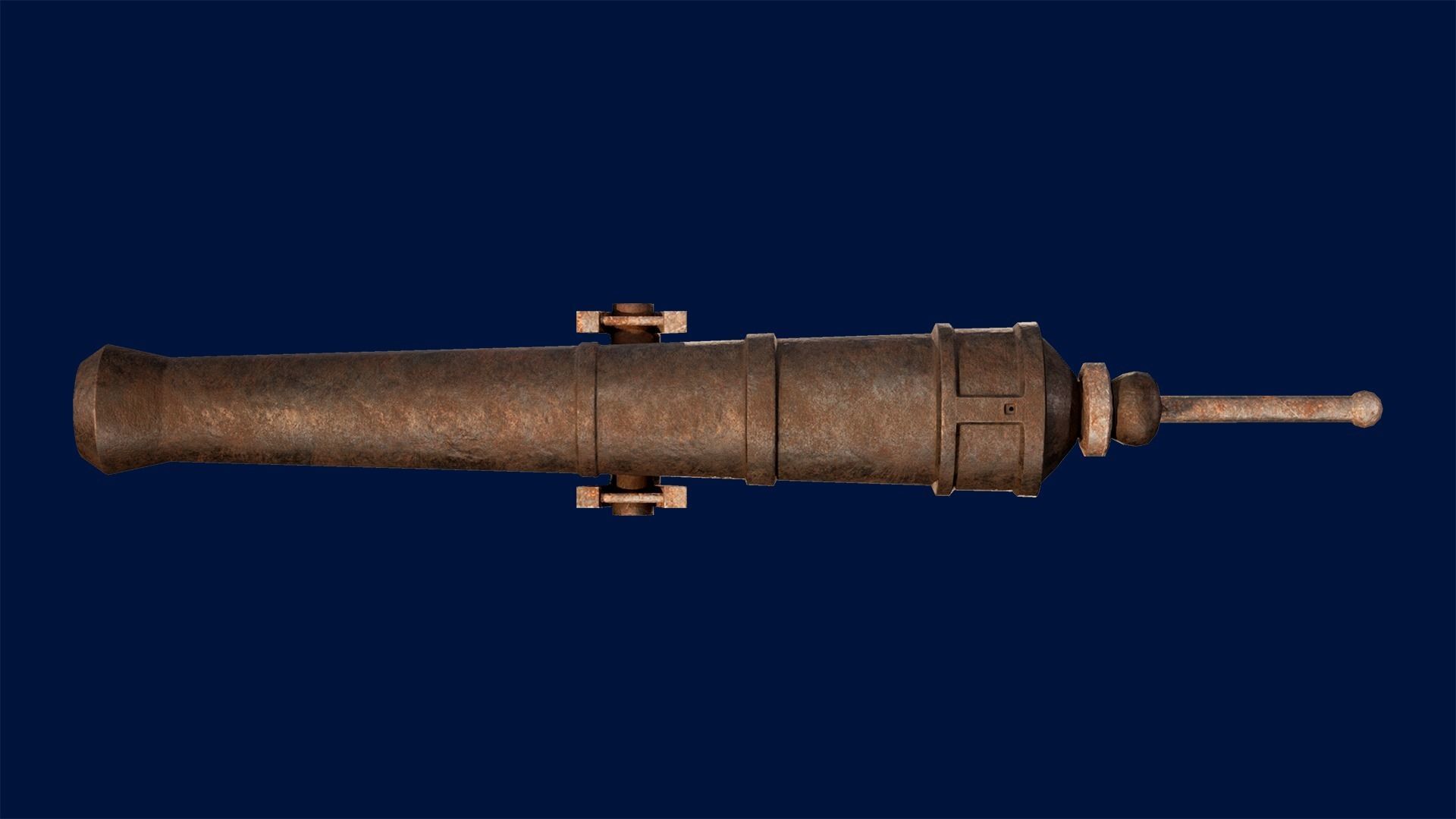Cannon and Falconet Low-poly 3D model_14