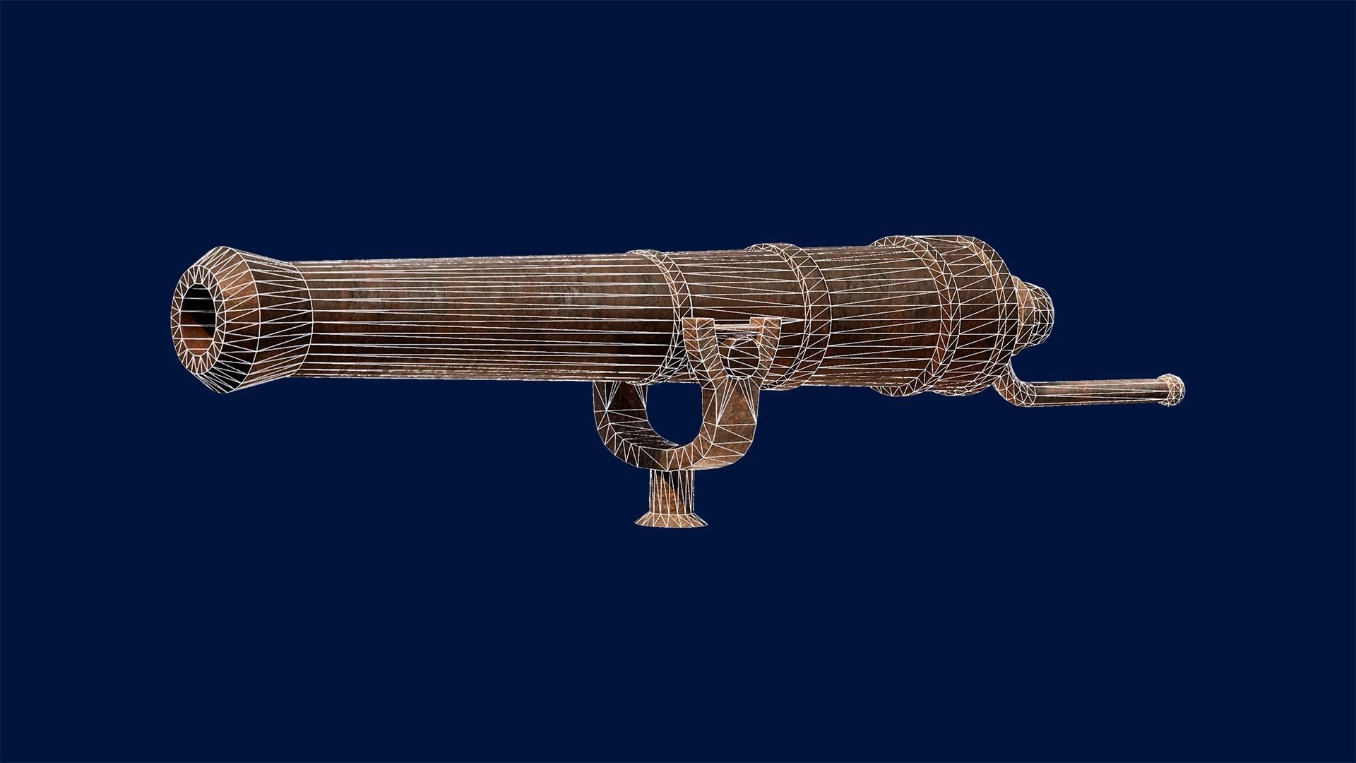 Cannon and Falconet Low-poly 3D model_16