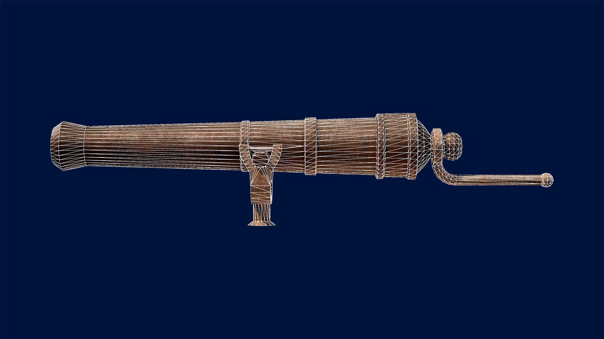 Cannon and Falconet Low-poly 3D model_17