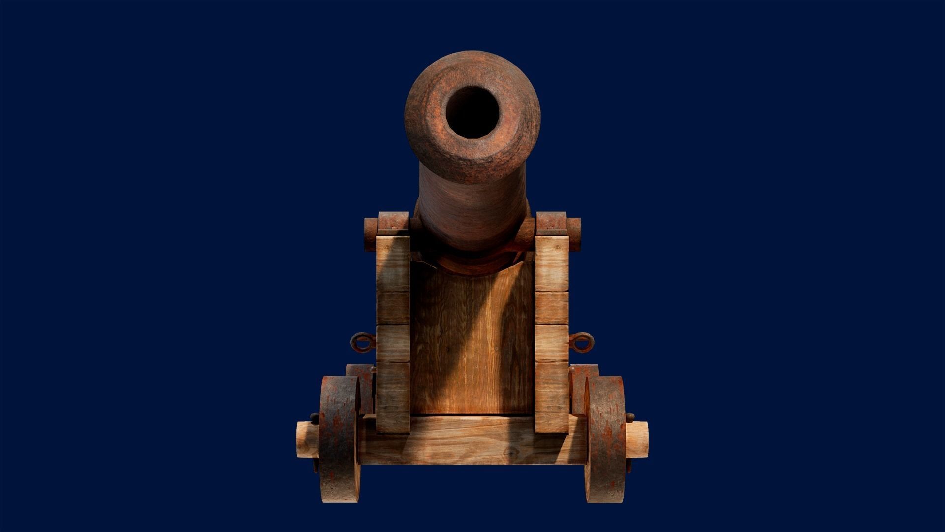 Cannon and Falconet Low-poly 3D model_3