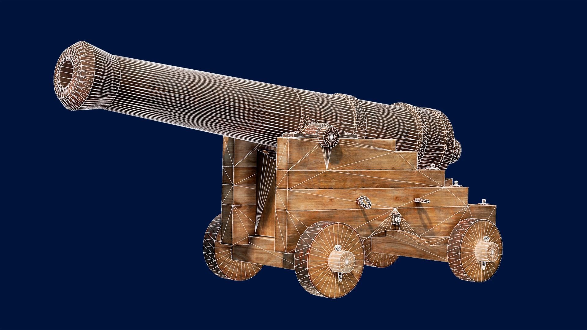 Cannon and Falconet Low-poly 3D model_9