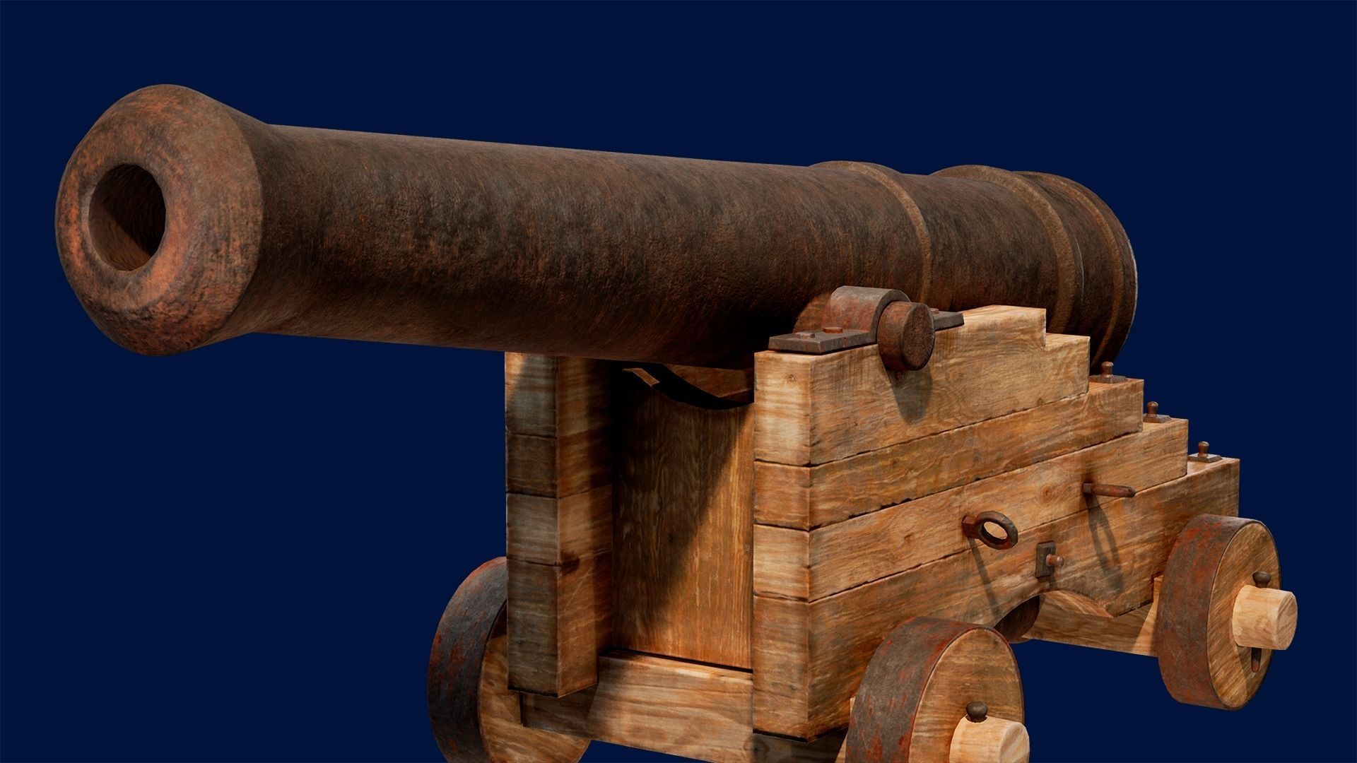 Cannon and Falconet Low-poly 3D model_2