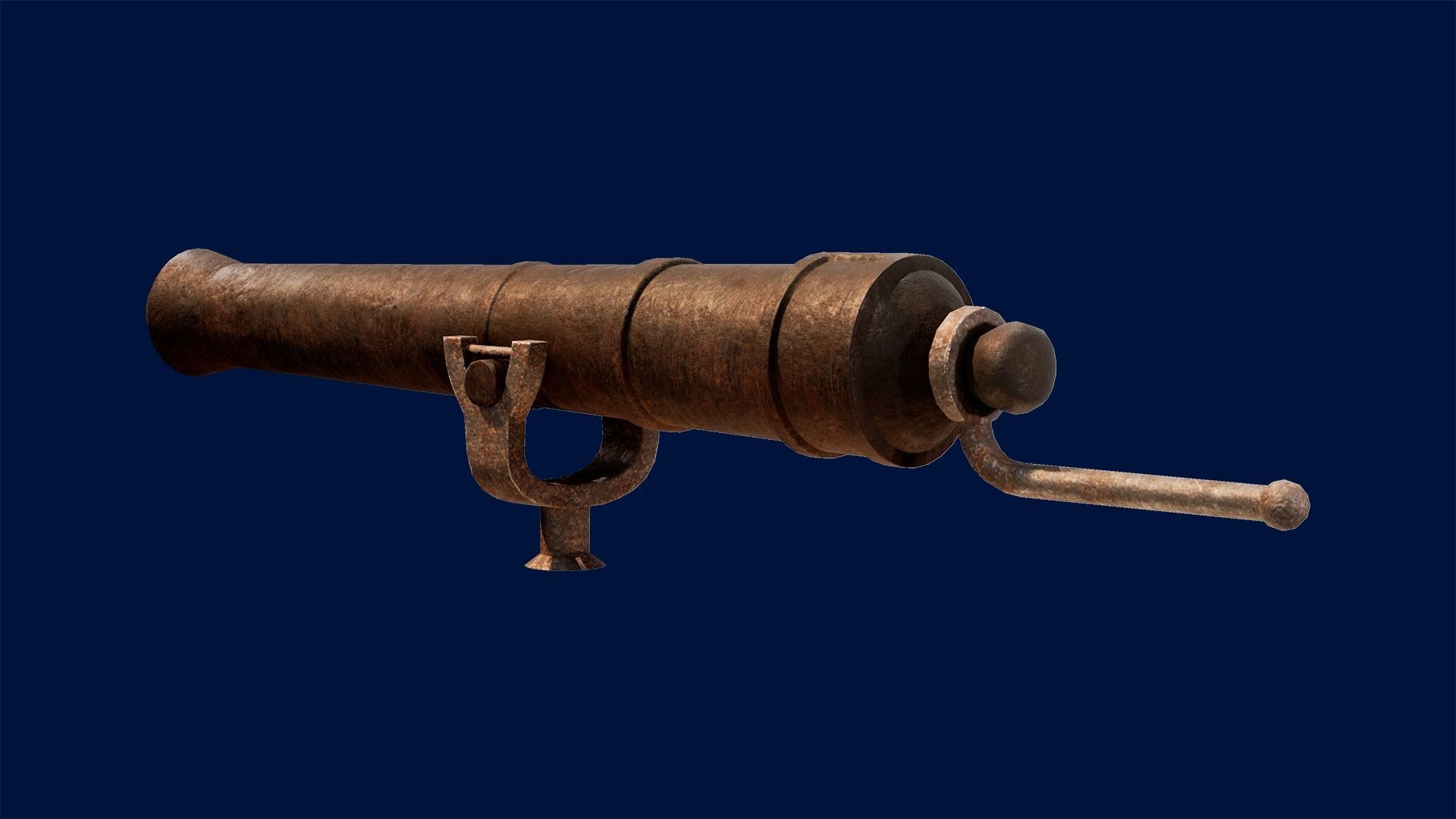 Cannon and Falconet Low-poly 3D model_15