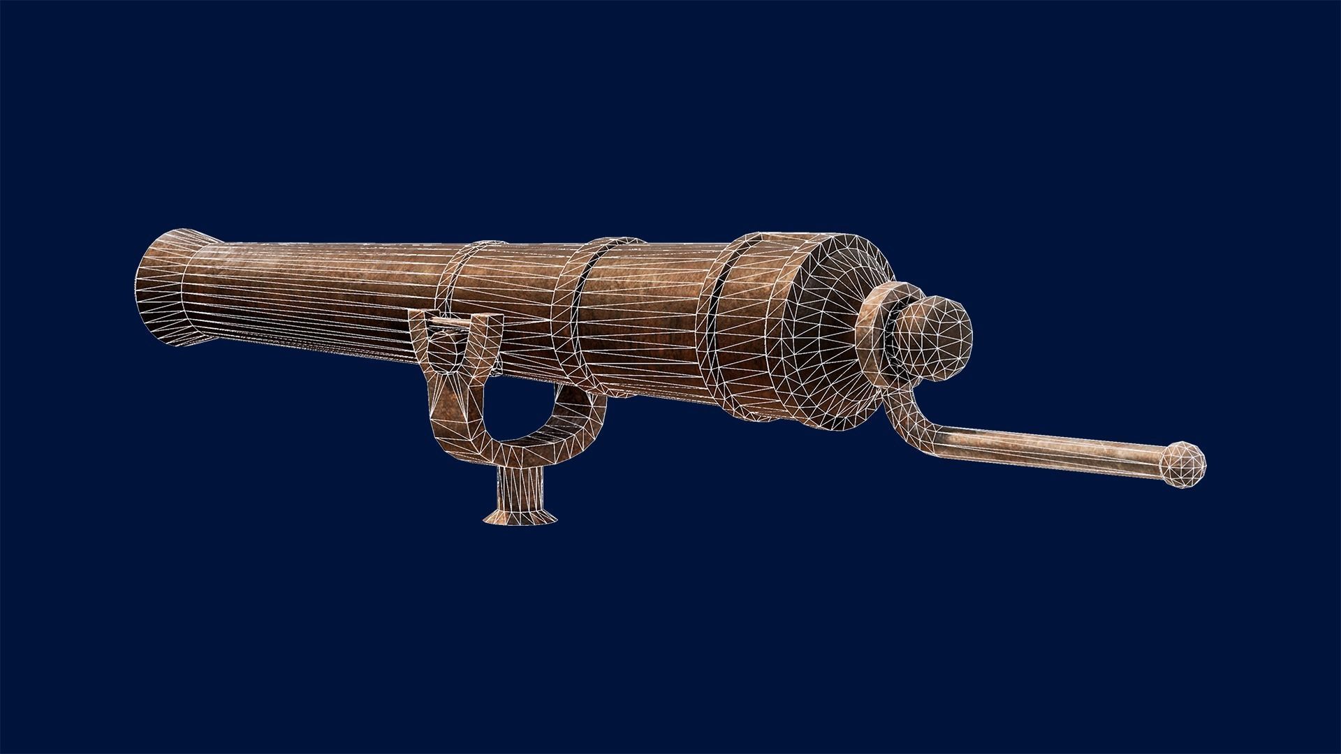 Cannon and Falconet Low-poly 3D model_18